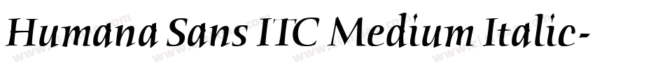 Humana Sans ITC Medium Italic字体转换